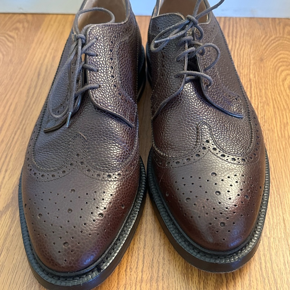 Thom Browne Pebble Grain Leather Longwing Derby Shoes - Men 10.5US/43.5EU - Picture 14 of 16